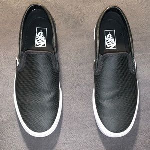 New Vans Leather Slip-ons